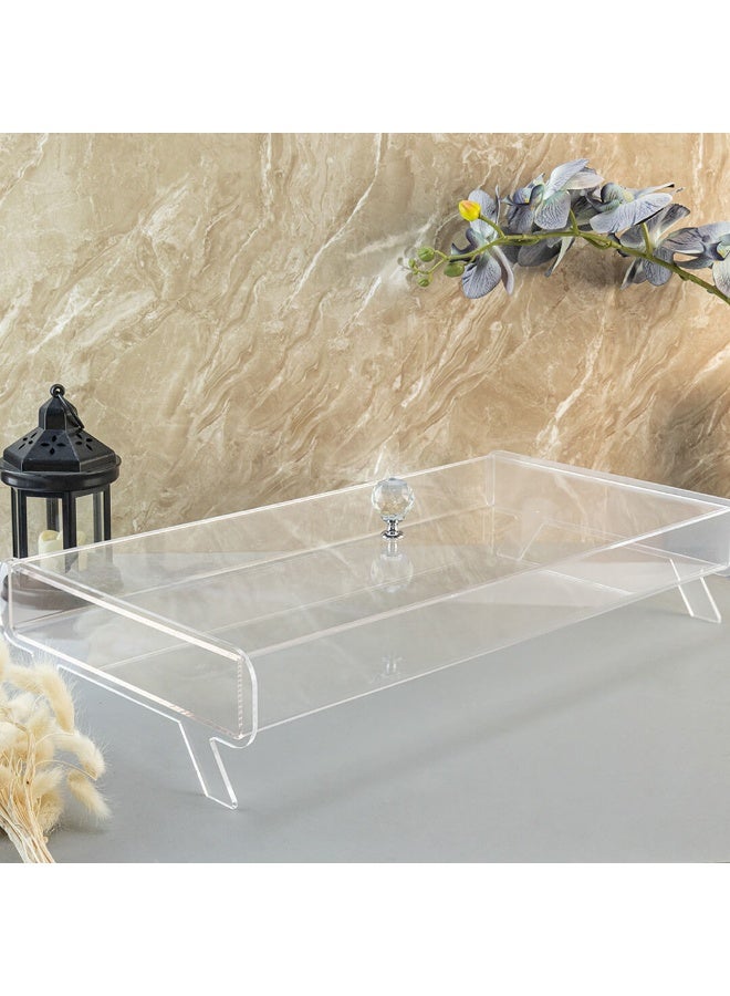 Si Bonne Luxury Clear Acrylic Gift Box with Lid and Crystal Knob – Elevated Display Case for Chocolates, Dates, Jewelry, Party Favors and Special Occasion Table Decoration - Image 2